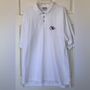 Reebok NFL KC Chiefs Men’s Pique‎ Polo Shirt White Size XL